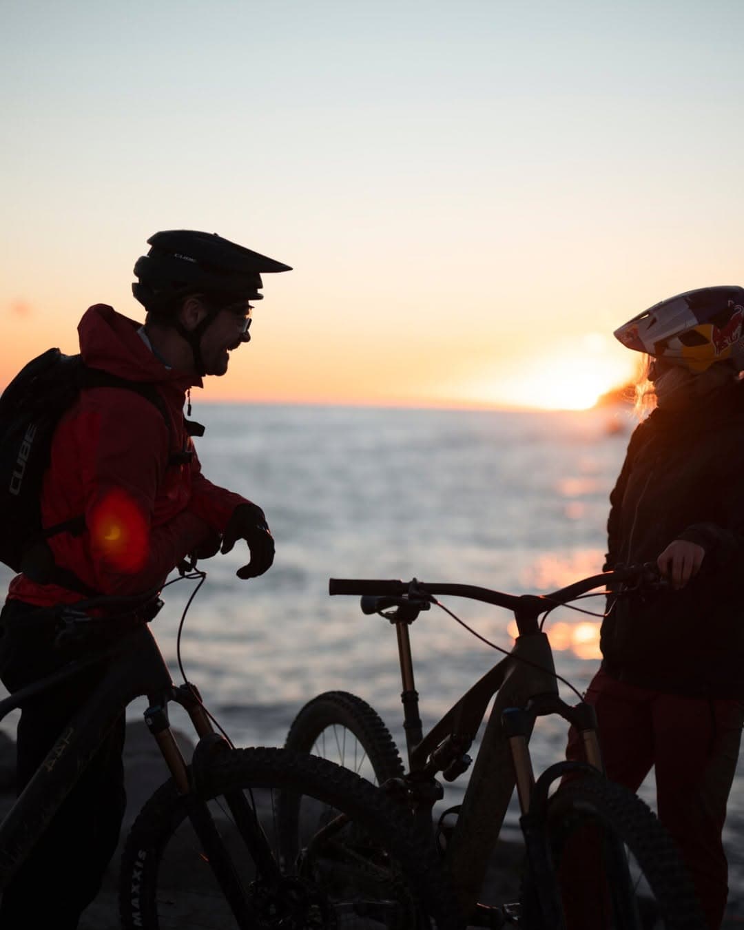 Bikes in the sunset